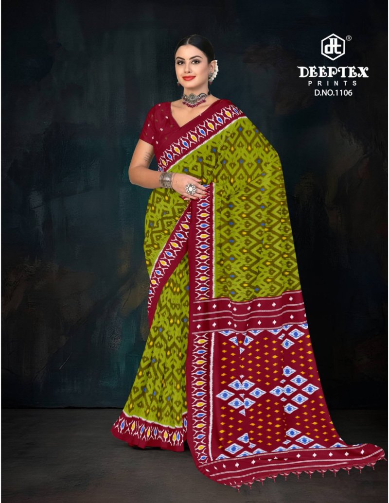 Ikkat Special 11 By Deeptex Cotton Printed Saree